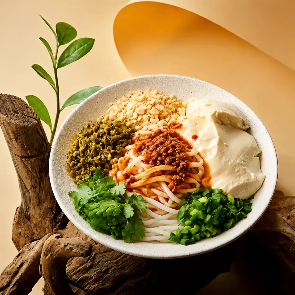Vegetarian Tofu Pudding Rice Noodles