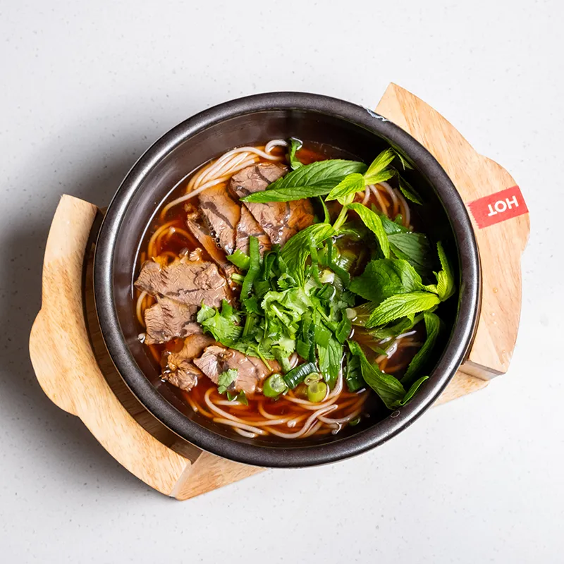 Fresh Mint Braised Beef Soup Rice Noodles